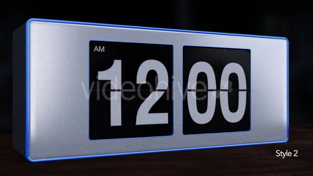 12 A.M. Midnight Flip Alarm Clock Videohive 10029136 Motion Graphics Image 10