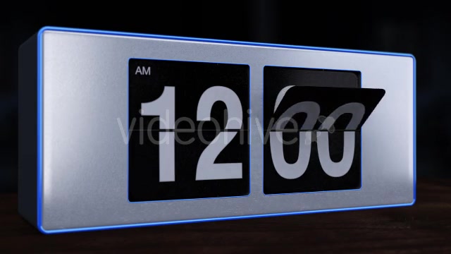 12 A.M. Midnight Flip Alarm Clock Videohive 10029136 Motion Graphics Image 11