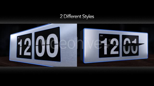 12 A.M. Midnight Flip Alarm Clock Videohive 10029136 Motion Graphics Image 2