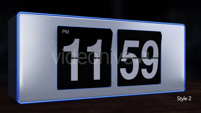 12 A.M. Midnight Flip Alarm Clock Videohive 10029136 Motion Graphics Image 8