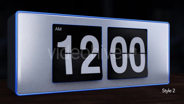 12 A.M. Midnight Flip Alarm Clock Videohive 10029136 Motion Graphics Image 9