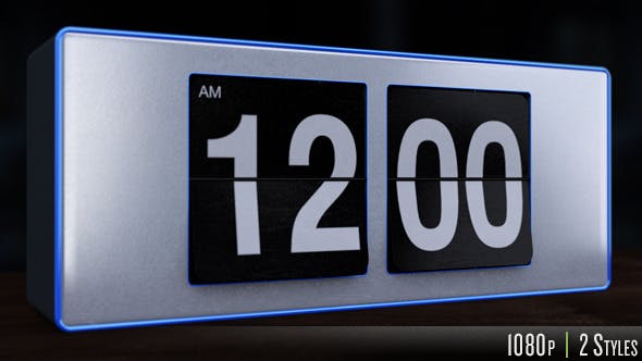 12 A.M. Midnight Flip Alarm Clock - Videohive Download 10029136