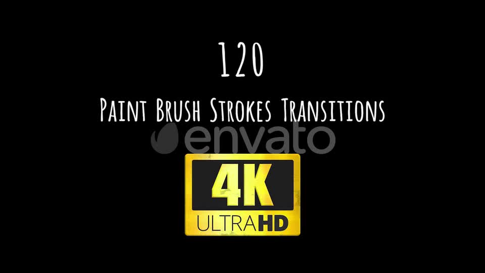 120 Paint Brush Matte Transitions 4K Pack Videohive 22910689 Motion Graphics Image 1