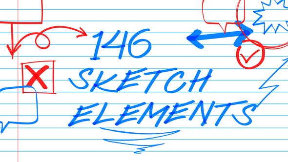 146 Sketch Elements - Download Videohive 22476704