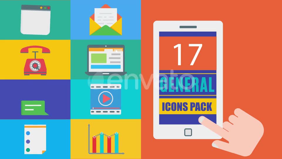 17 General Icons Pack Videohive 23210355 Motion Graphics Image 1