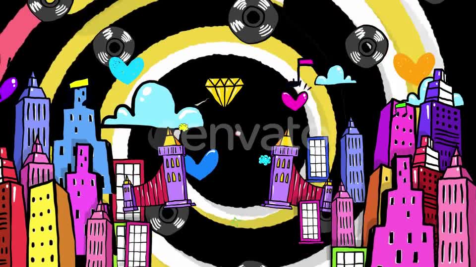 2 D Cartoon Style Music Party Videohive 25301686 Motion Graphics Image 1