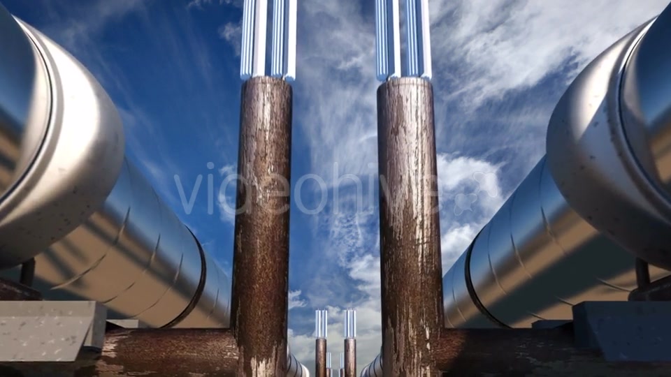 2 Oil Pipes Under Blue Sky Videohive 21523376 Motion Graphics Image 10