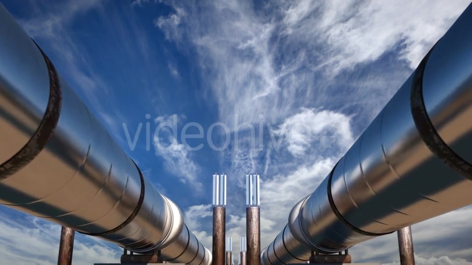 2 Oil Pipes Under Blue Sky Videohive 21523376 Motion Graphics Image 4