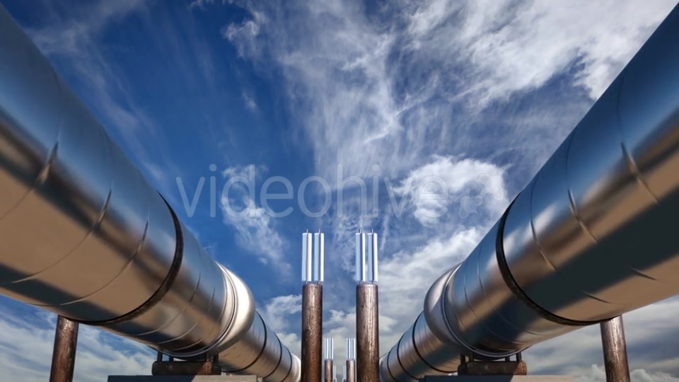 2 Oil Pipes Under Blue Sky Videohive 21523376 Motion Graphics Image 5