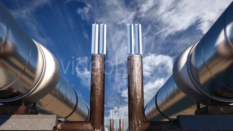 2 Oil Pipes Under Blue Sky Videohive 21523376 Motion Graphics Image 9