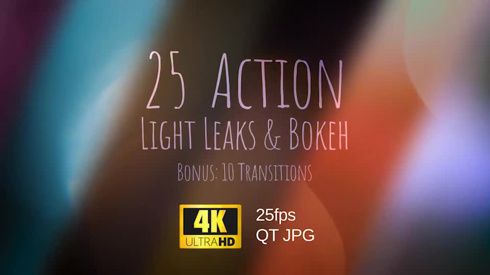 25 4K Action Light Leaks and Bokeh Videohive 21357857 Motion Graphics Image 1