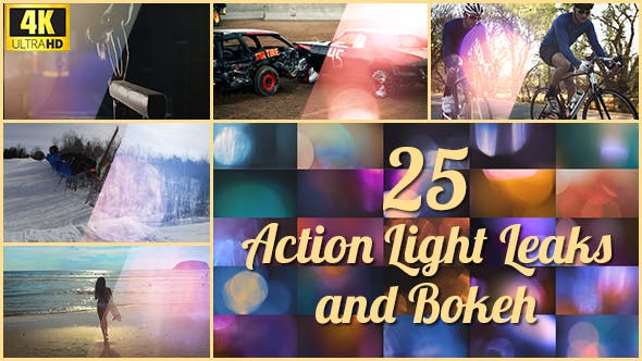 25 4K Action Light Leaks and Bokeh - Videohive 21357857 Download