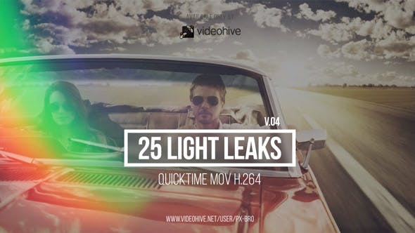 25 Light Leaks Pack | v.4 - Videohive Download 20918023