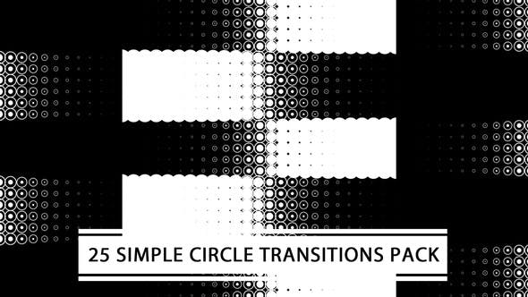 25 Simple Circle Transitions Pack - Videohive Download 22198012