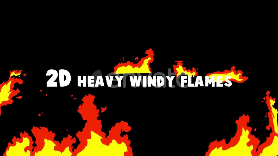 2D Heavy Windy Flames Videohive 22920205 Motion Graphics Image 1