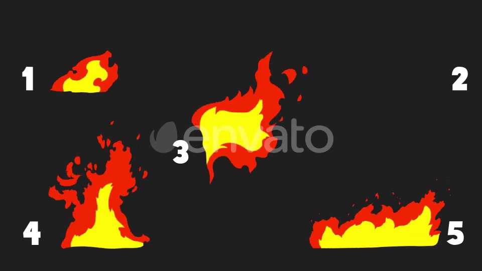 2D Heavy Windy Flames Videohive 22920205 Motion Graphics Image 4