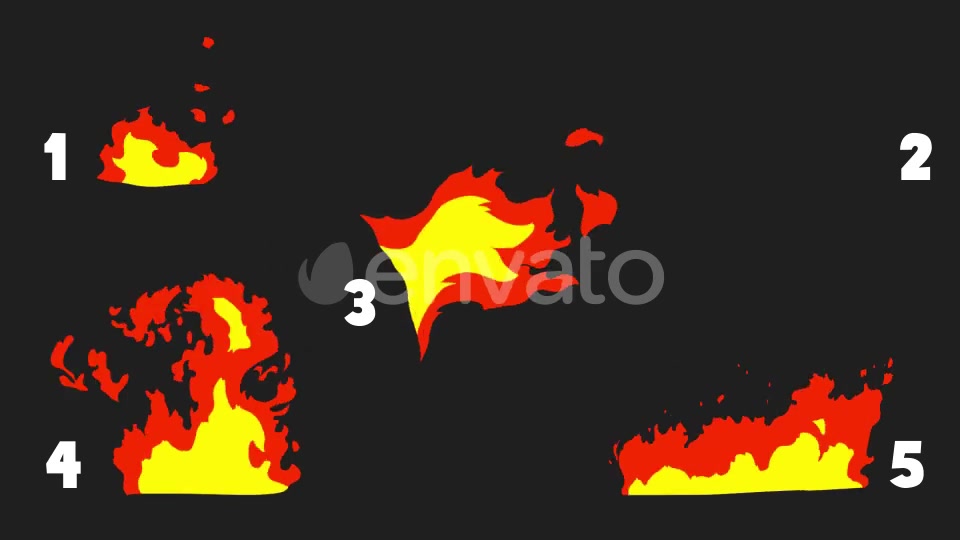 2D Heavy Windy Flames Videohive 22920205 Motion Graphics Image 5
