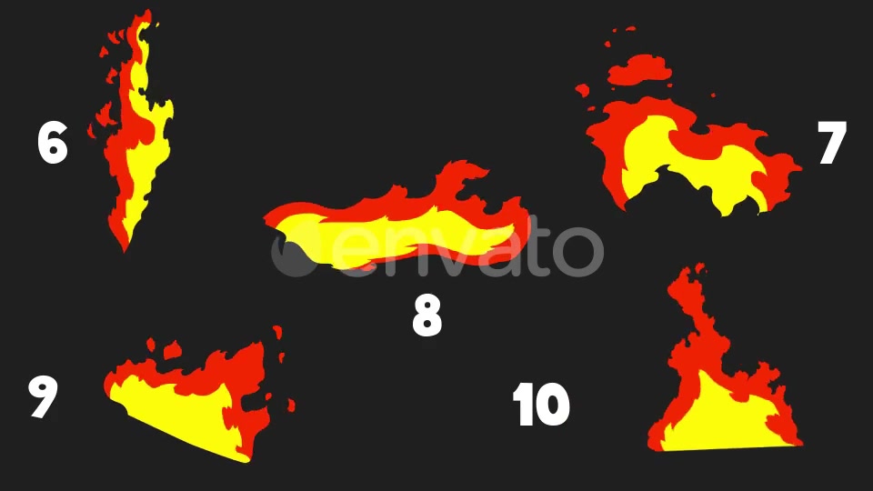 2D Heavy Windy Flames Videohive 22920205 Motion Graphics Image 6
