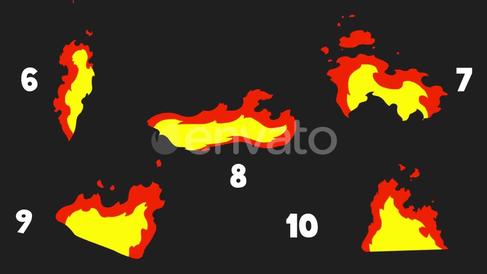 2D Heavy Windy Flames Videohive 22920205 Motion Graphics Image 7