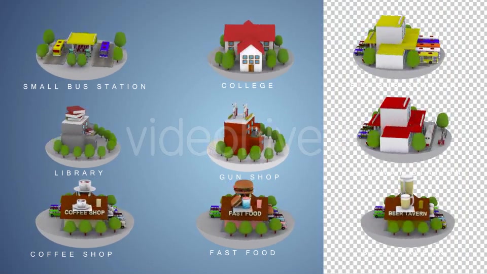 3D Animated Building Icon Pack 3 Videohive 9852024 Motion Graphics Image 4