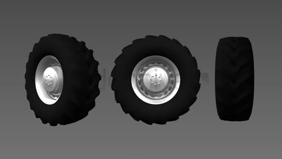 3D Animated Tractor Wheel Videohive 8343764 Motion Graphics Image 1