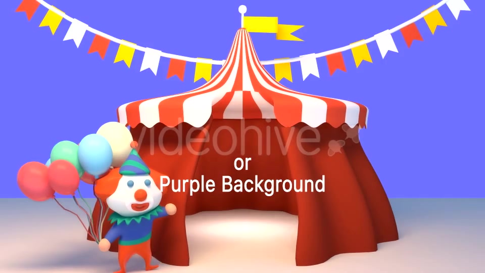 3D Cartoon Clown And Circus Tent Videohive 15705148 Motion Graphics Image 3