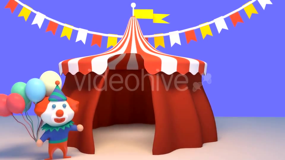 3D Cartoon Clown And Circus Tent Videohive 15705148 Motion Graphics Image 9