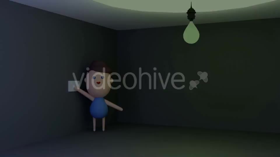 3D Cartoon Kid Playing With Light Switch Videohive 15823946 Motion Graphics Image 3