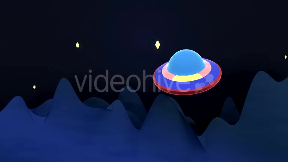 3D Cartoon UFO Cow Abduction Videohive 15784960 Motion Graphics Image 2