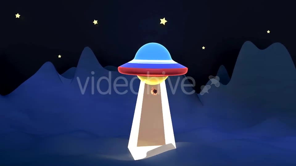 3D Cartoon UFO Cow Abduction Videohive 15784960 Motion Graphics Image 6