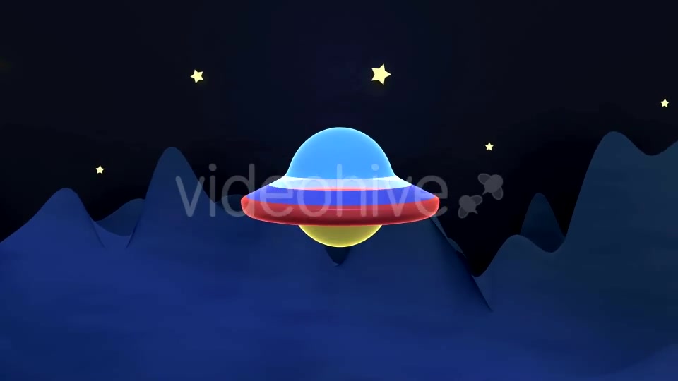 3D Cartoon UFO Cow Abduction Videohive 15784960 Motion Graphics Image 7