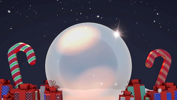 3D Christmas Snow Globe and Gifts - 19086550 Videohive Download