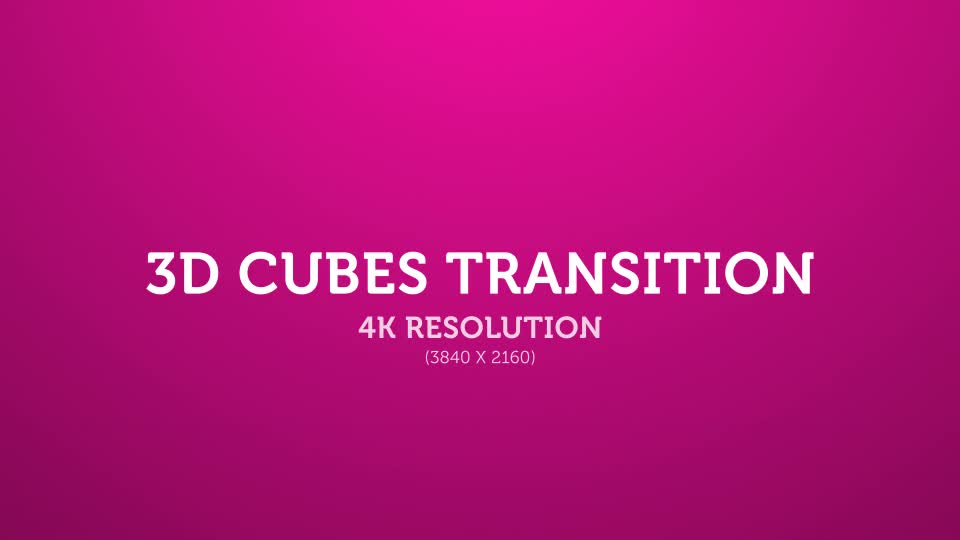 3D Cubes Transition 03 4K Videohive 18009879 Motion Graphics Image 2
