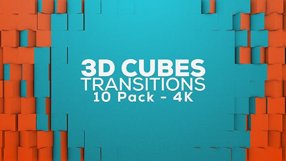 3D Cubes Transitions 10 Pack 4K - Download 18516316 Videohive