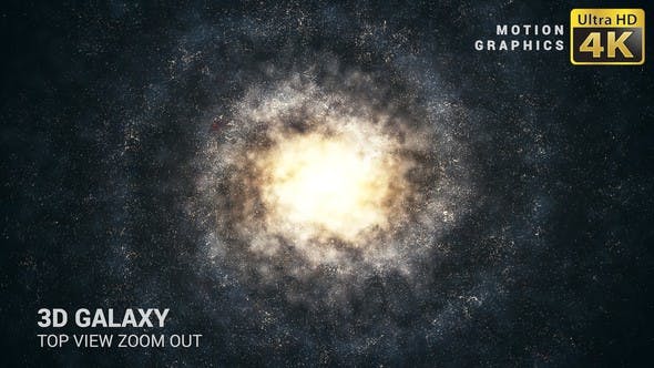 3D Galaxy Top View Zoom Out - 18047603 Download Videohive