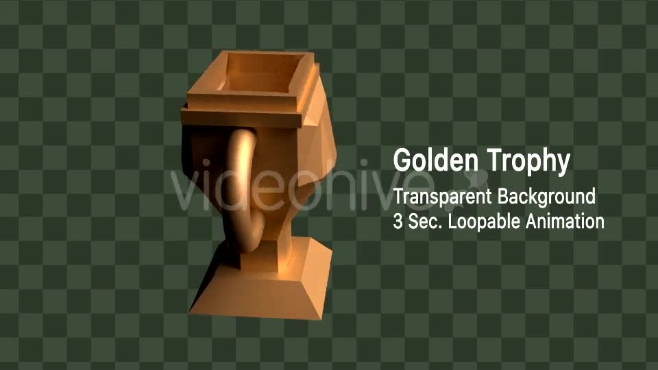 3D Golden Trophy Videohive 14379204 Motion Graphics Image 1