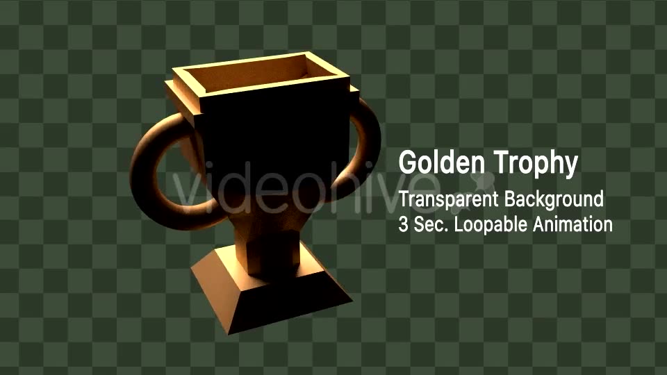 3D Golden Trophy Videohive 14379204 Motion Graphics Image 2