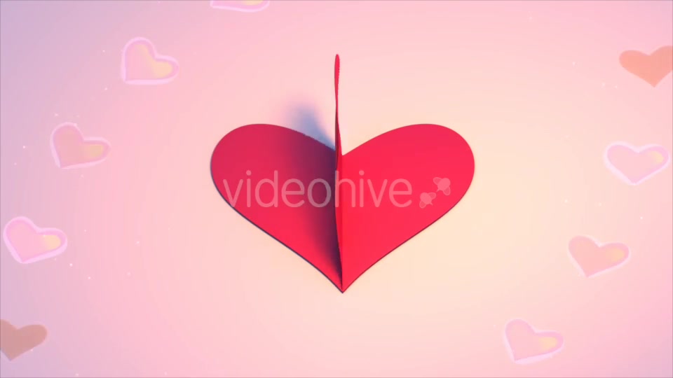 3D Heart Shape Paper Crafts Looped Videohive 19466732 Motion Graphics Image 11