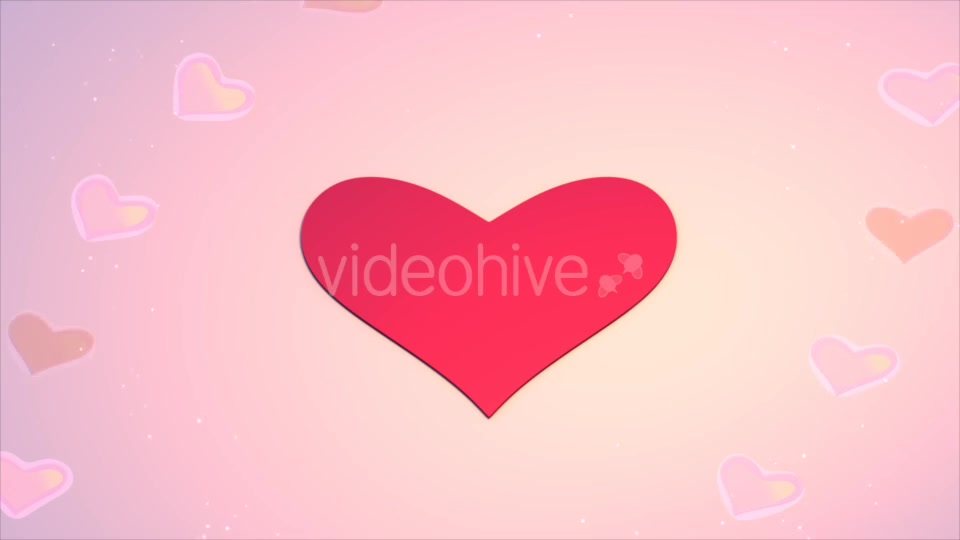 3D Heart Shape Paper Crafts Looped Videohive 19466732 Motion Graphics Image 2