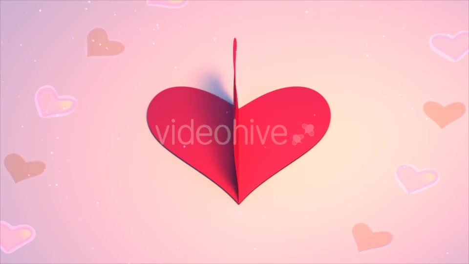 3D Heart Shape Paper Crafts Looped Videohive 19466732 Motion Graphics Image 7