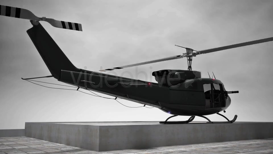 3D Helicopter With Navigational Lights Videohive 7948398 Motion Graphics Image 4