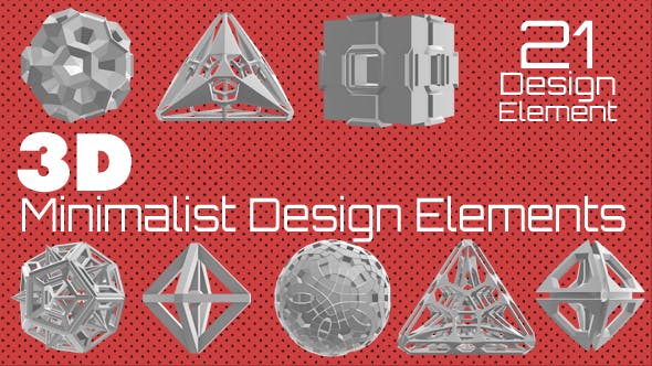 3D Minimalist Design Elements Pack - 16017464 Download Videohive