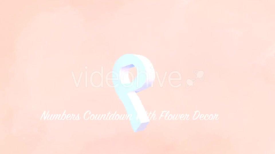 3D Numbers Countdown With Flower Decoration Videohive 16612013 Motion Graphics Image 2