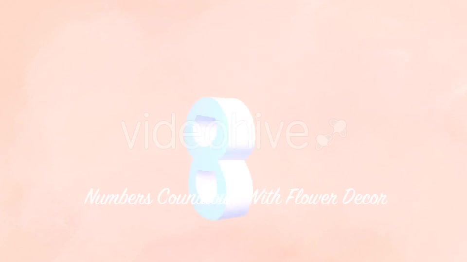 3D Numbers Countdown With Flower Decoration Videohive 16612013 Motion Graphics Image 3