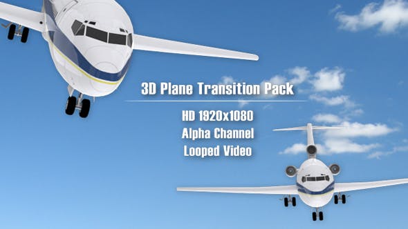 3D Plane Transition Pack - Videohive Download 17967138