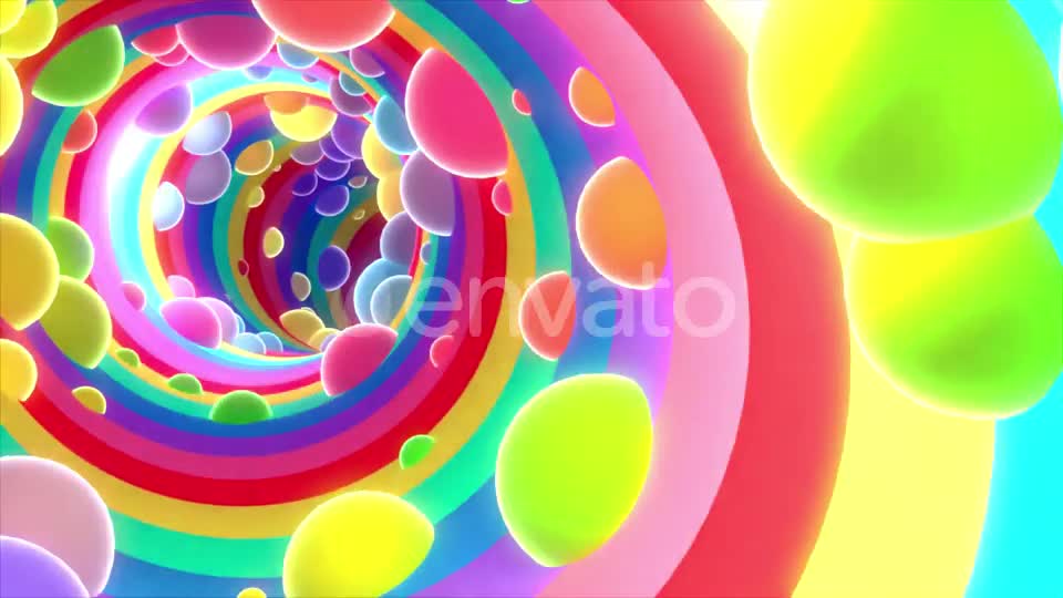 3D Rainbow Tunnel Videohive 23384519 Motion Graphics Image 1