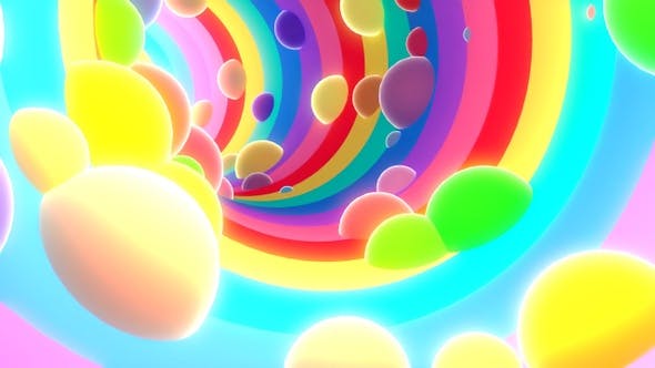 3D Rainbow Tunnel - Videohive Download 23384519
