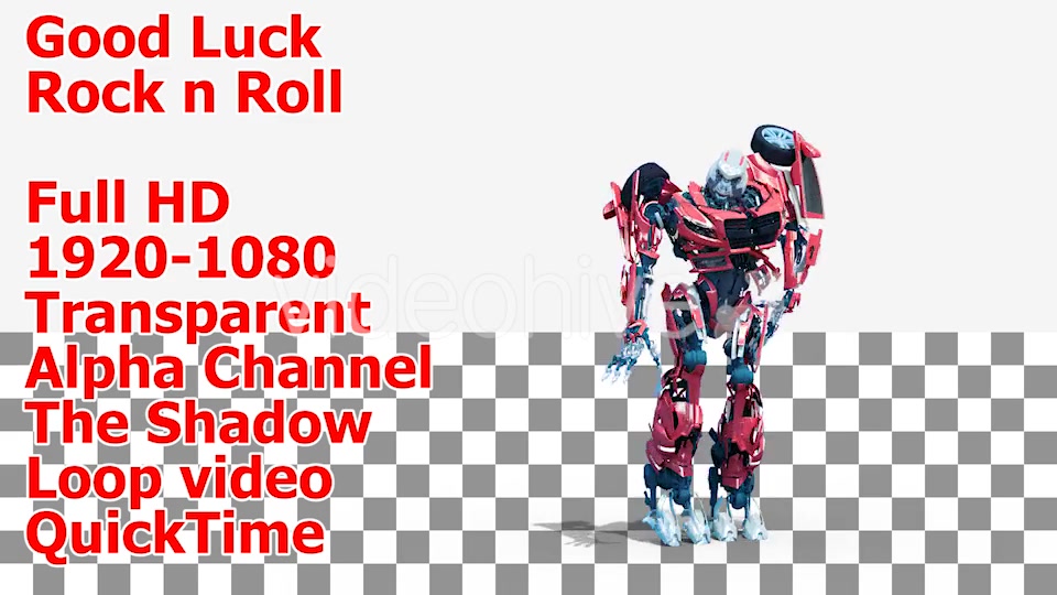 3D Robot Good Luck Rock n Roll Videohive 21530585 Motion Graphics Image 7