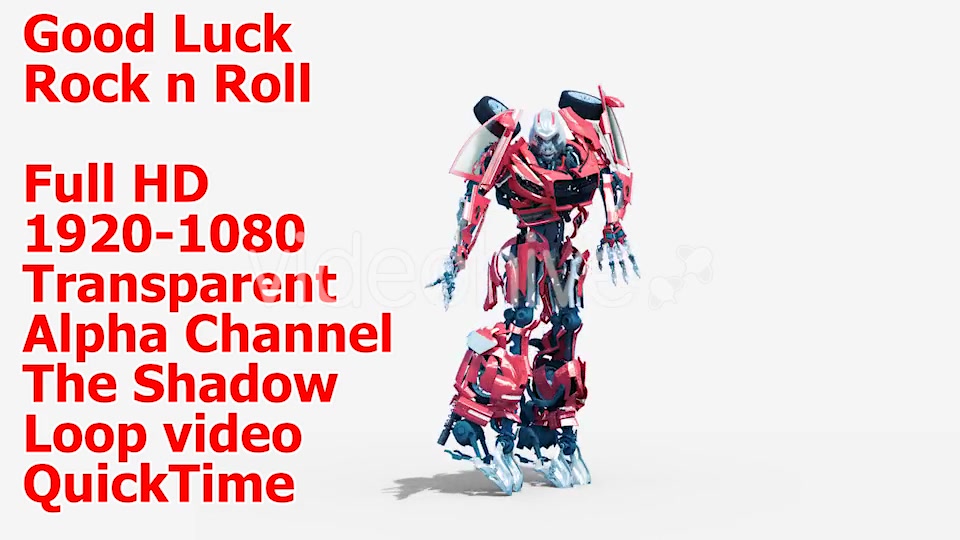 3D Robot Good Luck Rock n Roll Videohive 21530585 Motion Graphics Image 8