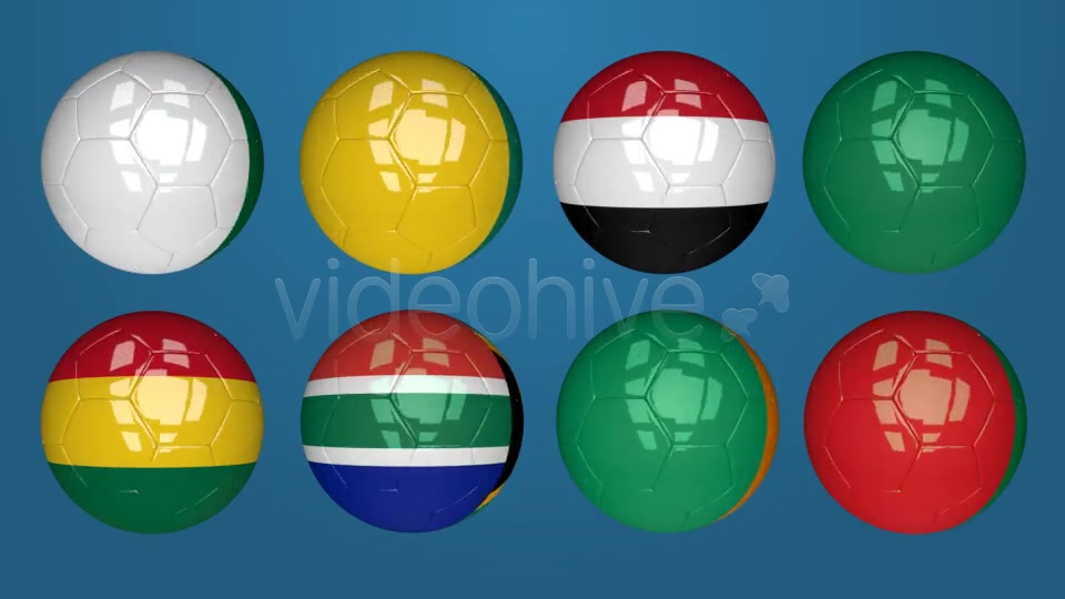 3D Soccer Ball Africa Flags Videohive 7735189 Motion Graphics Image 3